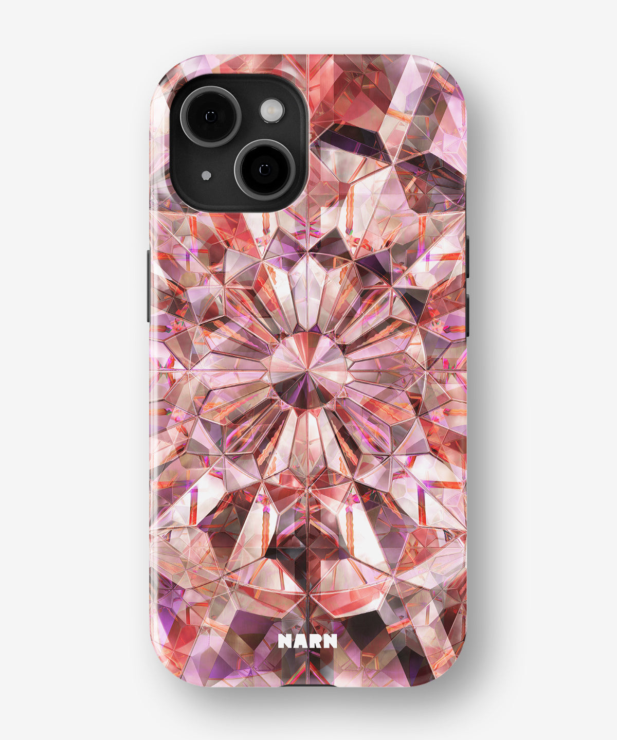 iPhone 15 Plus Tough Case – Pink Crystals - View 1