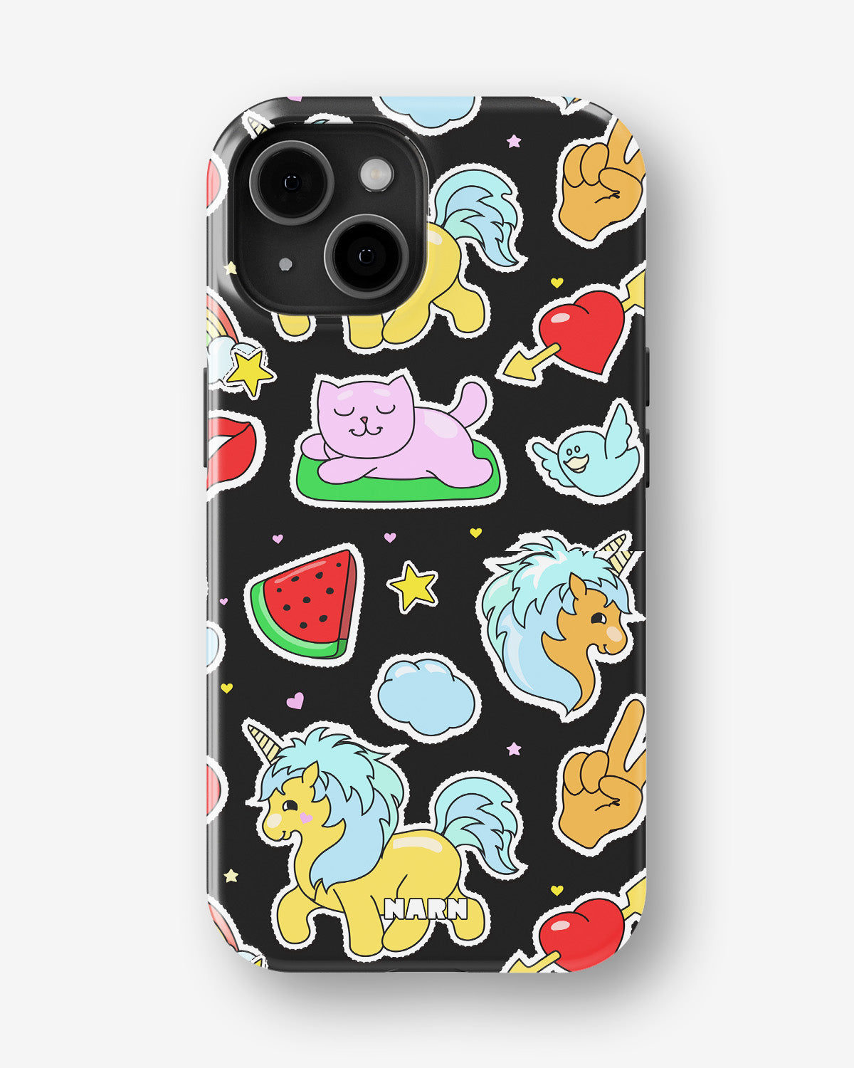 iPhone 15 Plus Tough Case – Cute Stickers - View 1