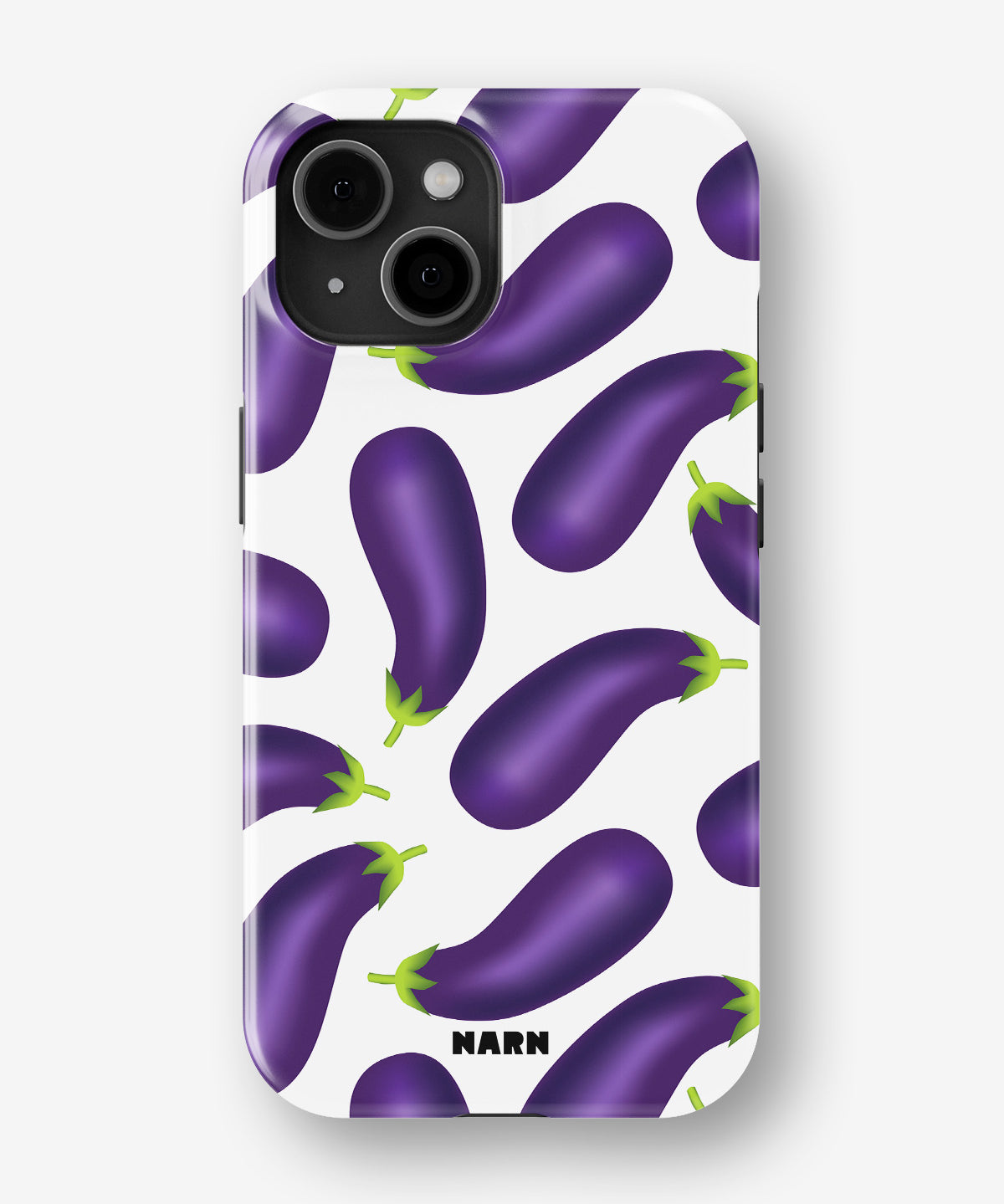 iPhone 15 Plus Tough Case – Eggplant Pattern - View 1