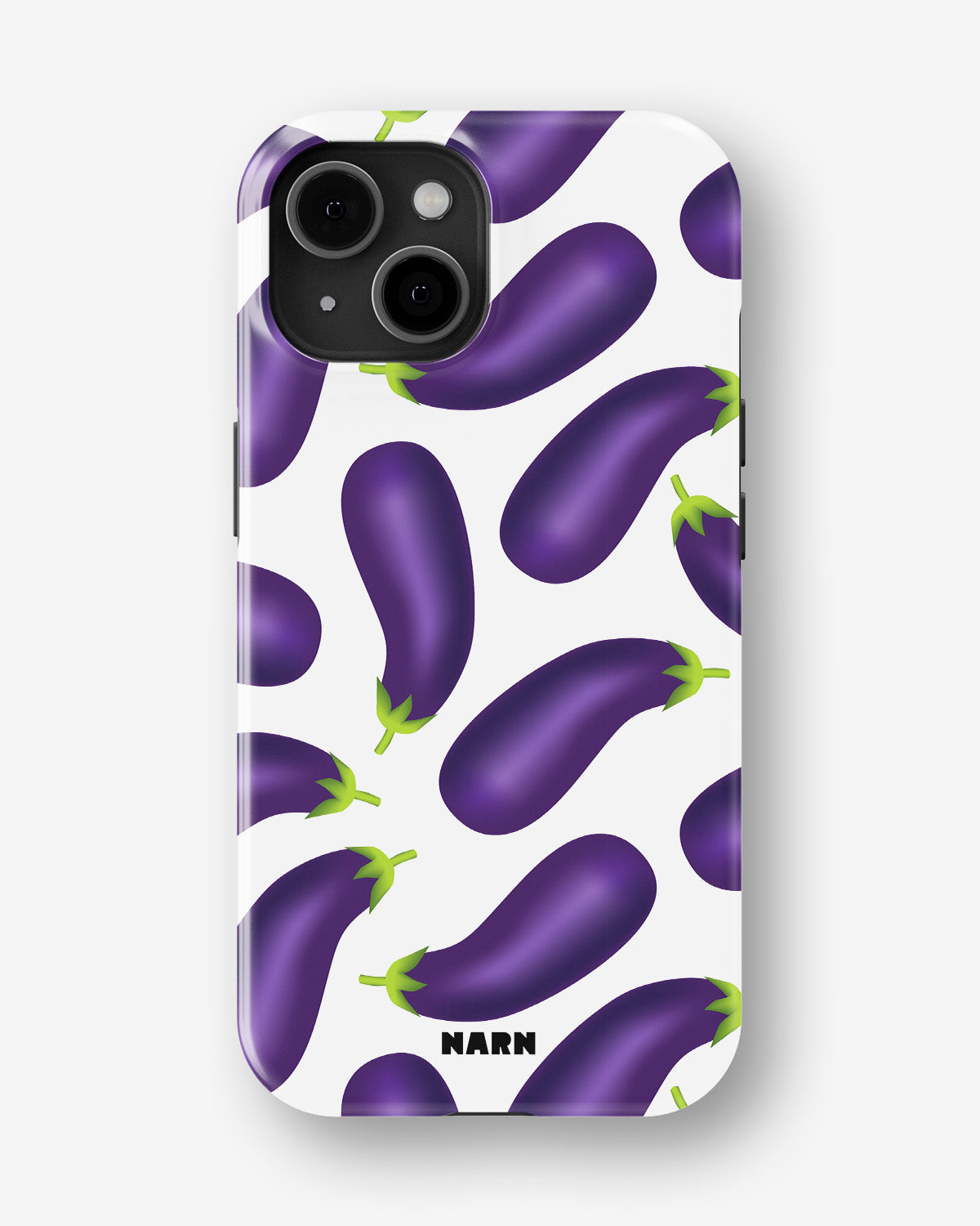 iPhone 15 Plus Tough Case – Eggplant Pattern - View 1