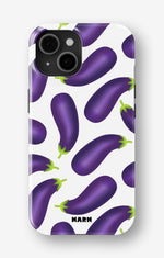 iPhone 15 Plus Tough Case – Eggplant Pattern - View 1
