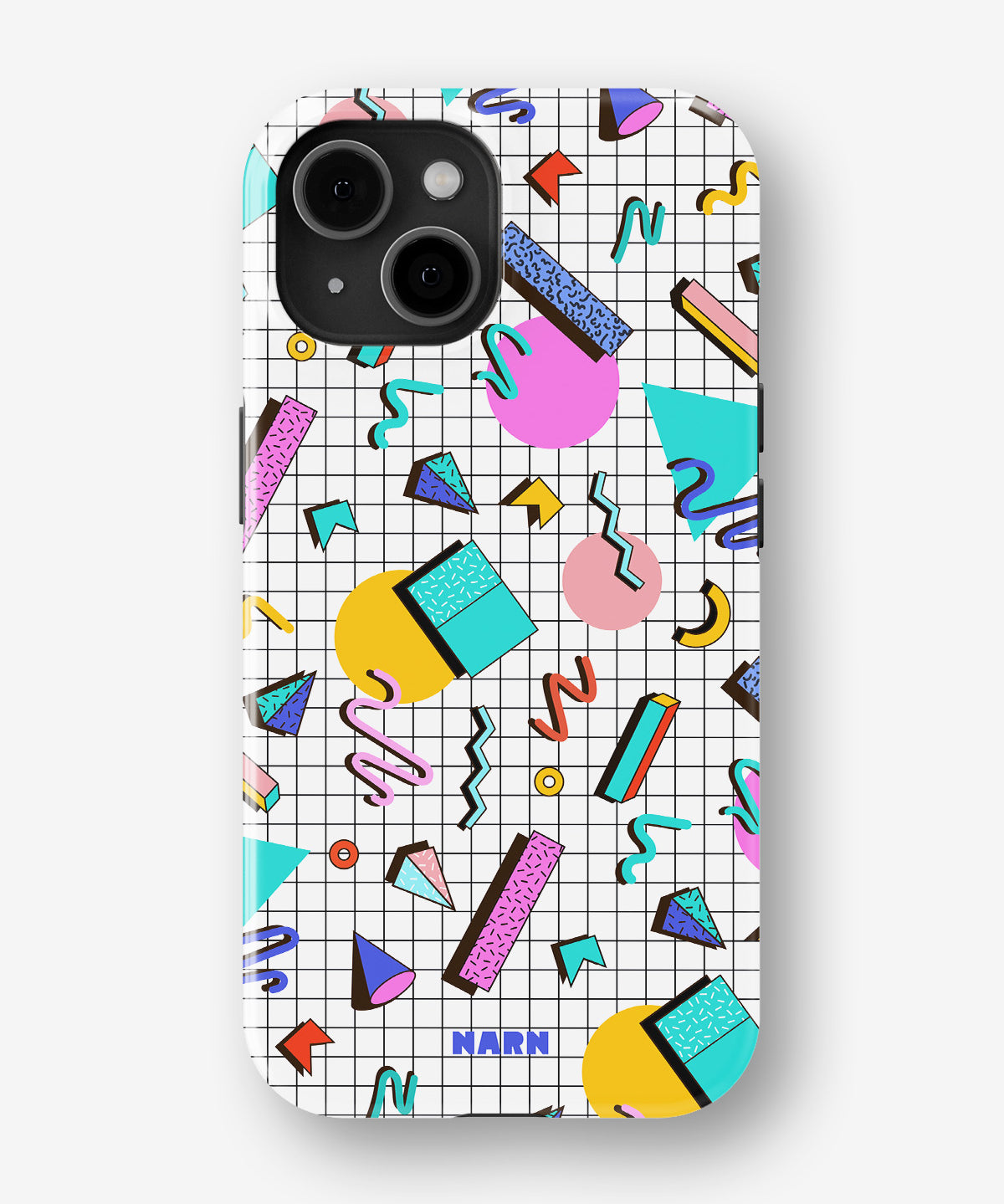 iPhone 15 Plus Tough Case – 80s Memphis - View 1