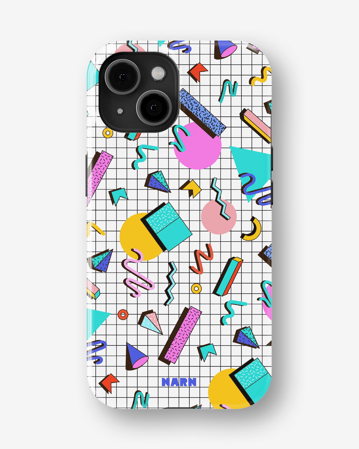 iPhone 15 Plus Tough Case – 80s Memphis - View 1