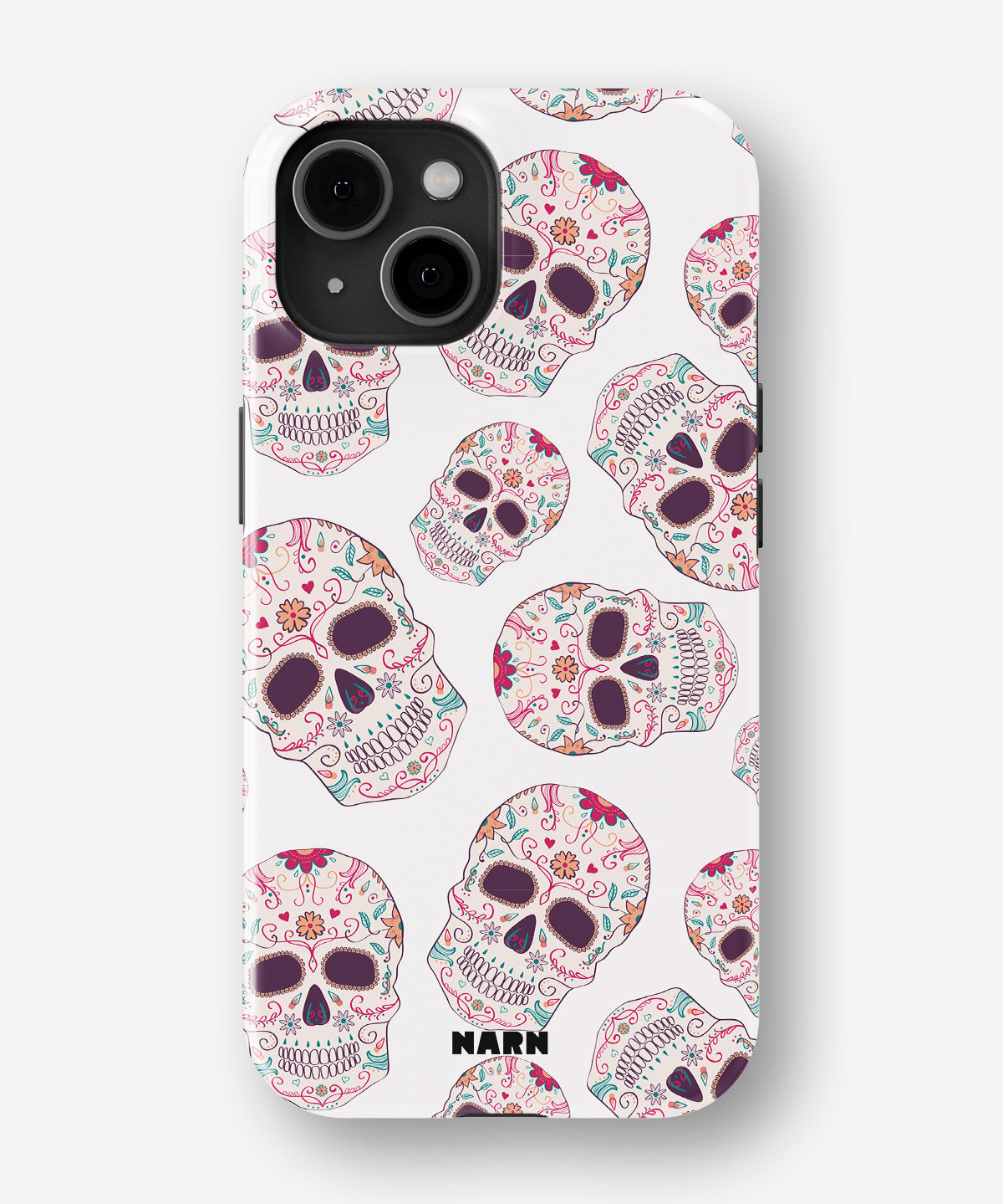 iPhone 15 Plus Tough Case – Calavera Skulls - View 1
