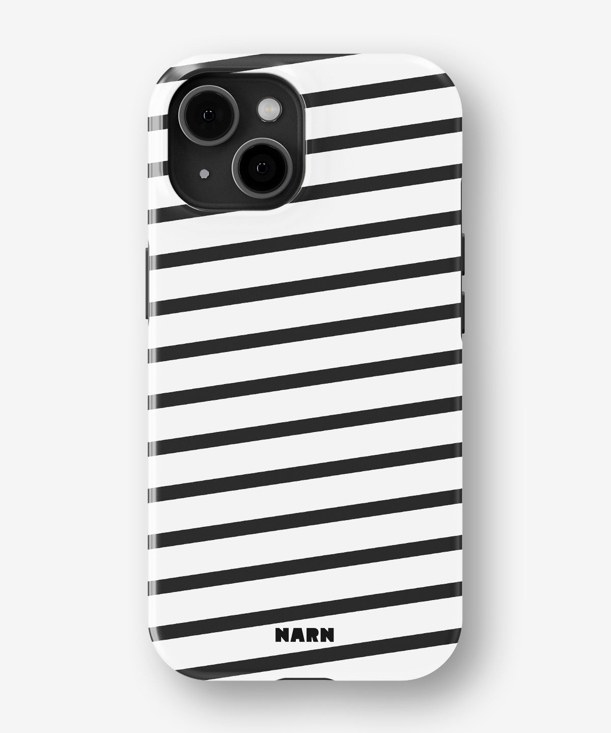 iPhone 15 Plus Tough Case – Black Stripes - View 1