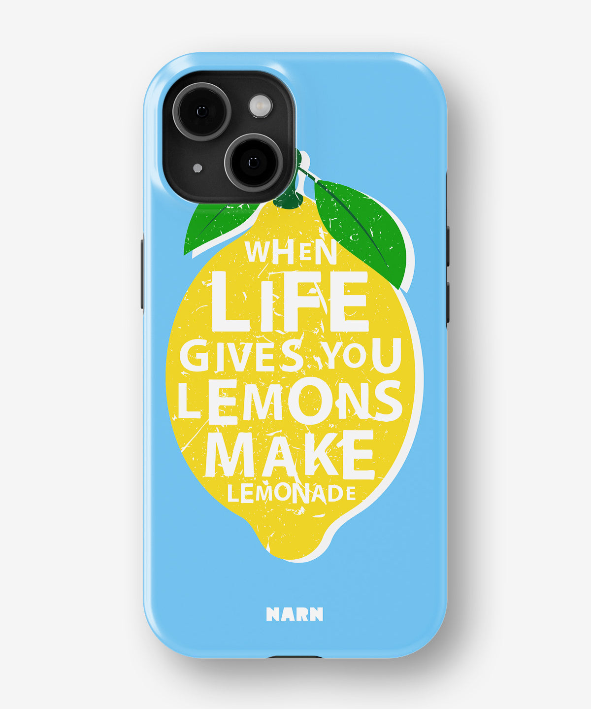 iPhone 15 Plus Tough Case – Lemon Quote - View 1
