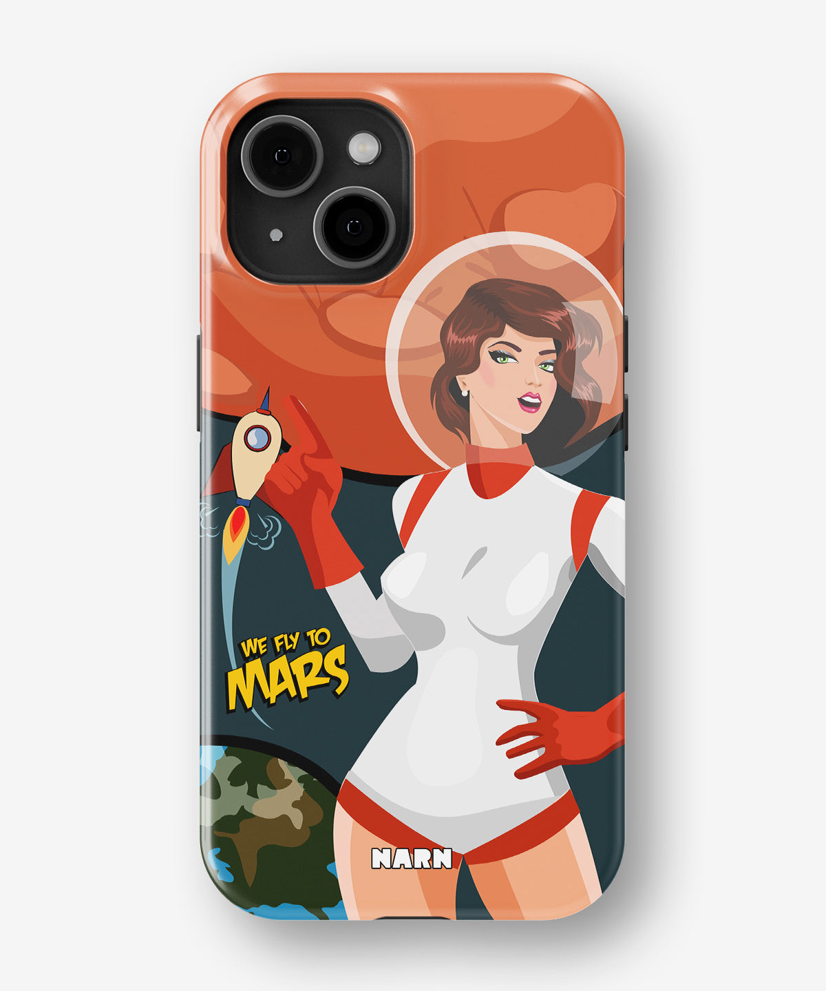 iPhone 15 Plus Tough Case – We Fly To Mars - View 1