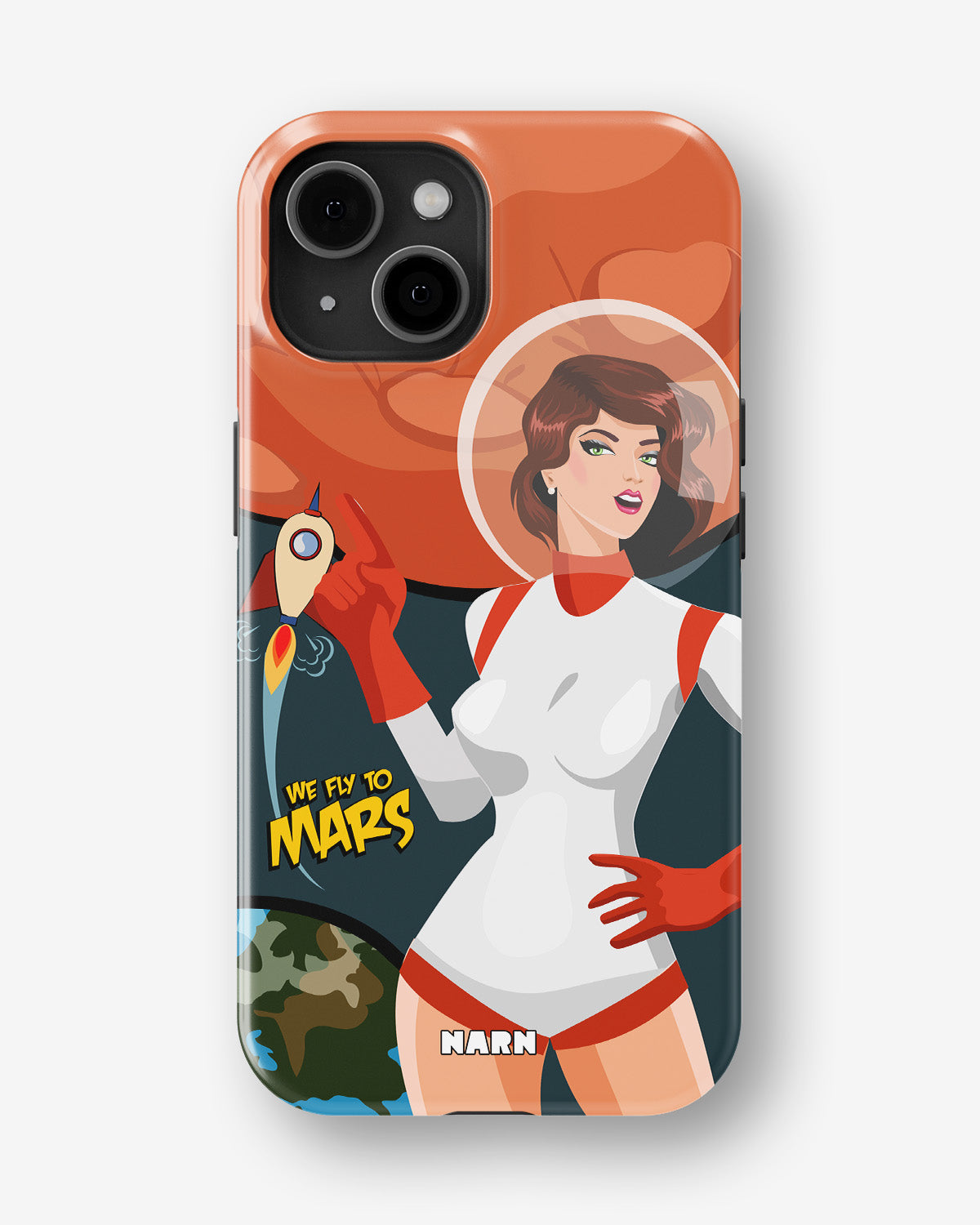 iPhone 15 Plus Tough Case – We Fly To Mars - View 1