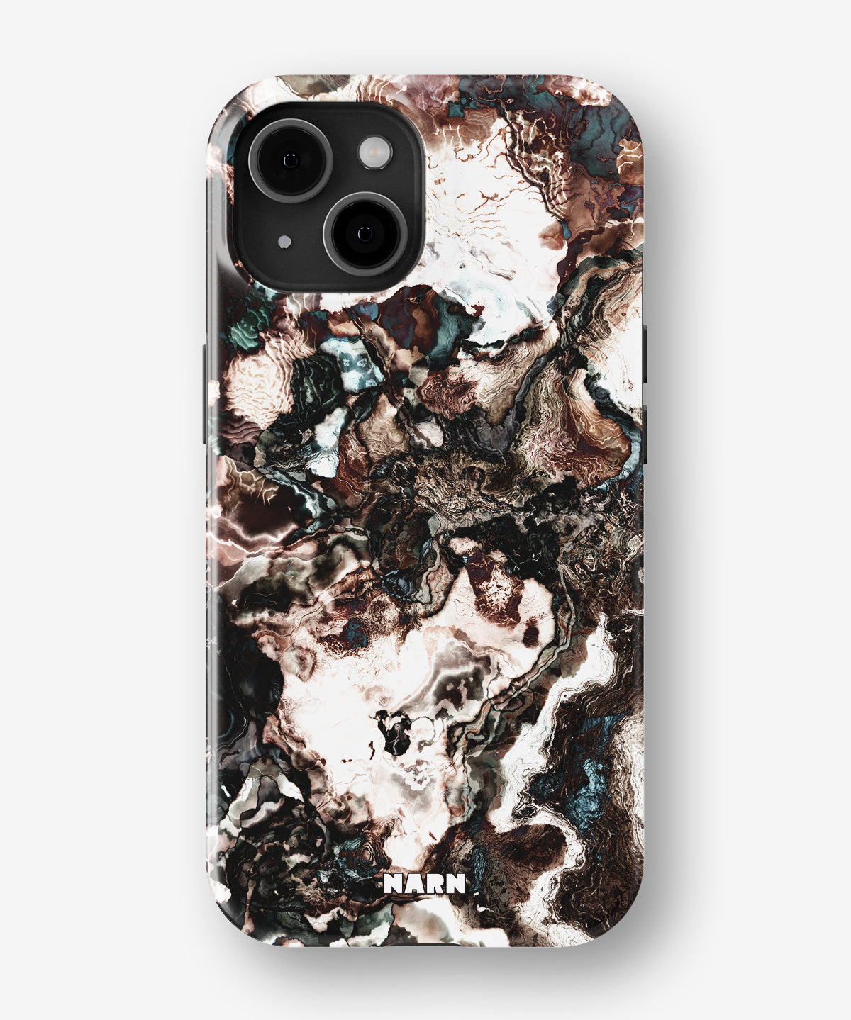 iPhone 15 Plus Tough Case – Marble Brown - View 1