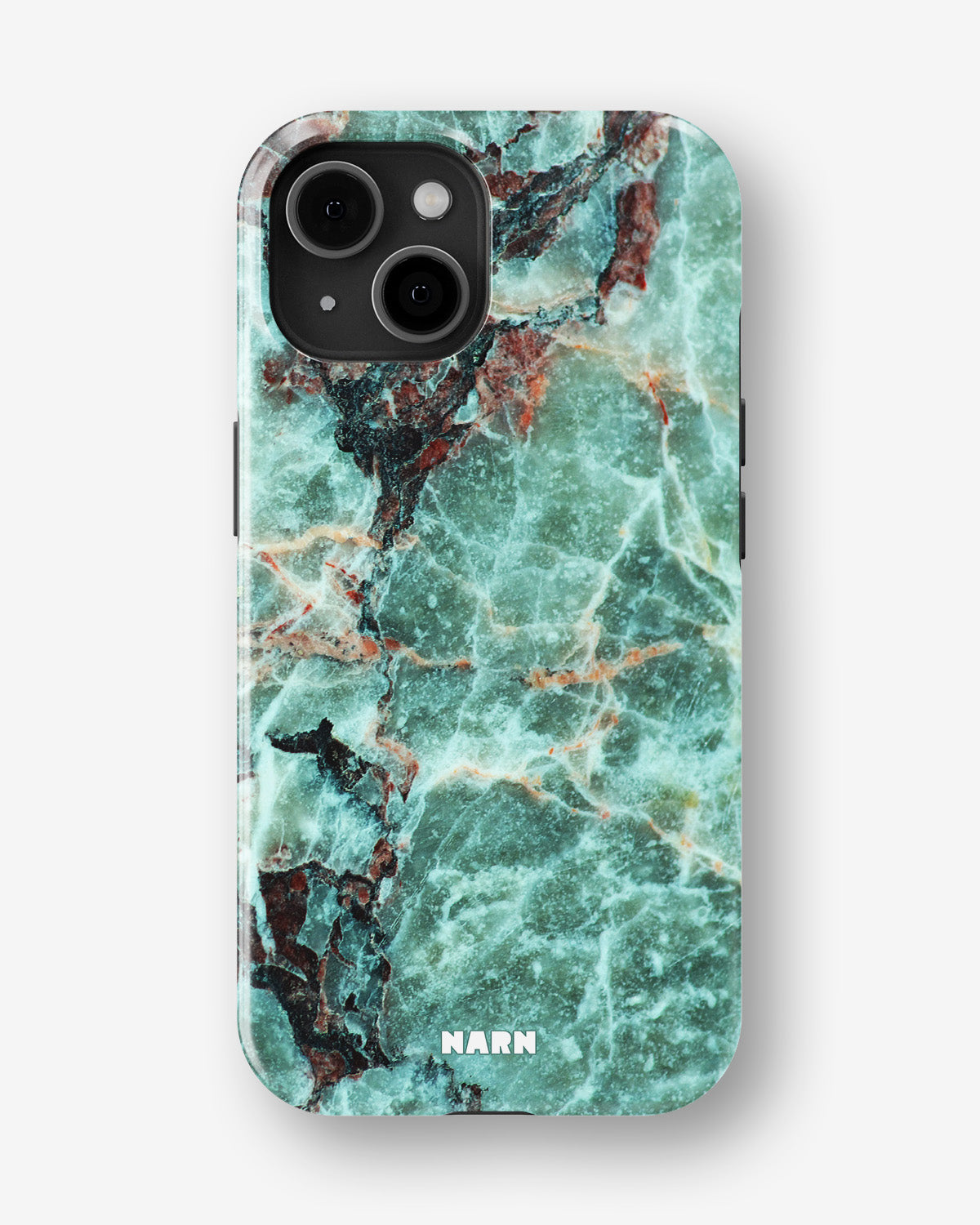 iPhone 15 Plus Tough Case – Green Marble - View 1