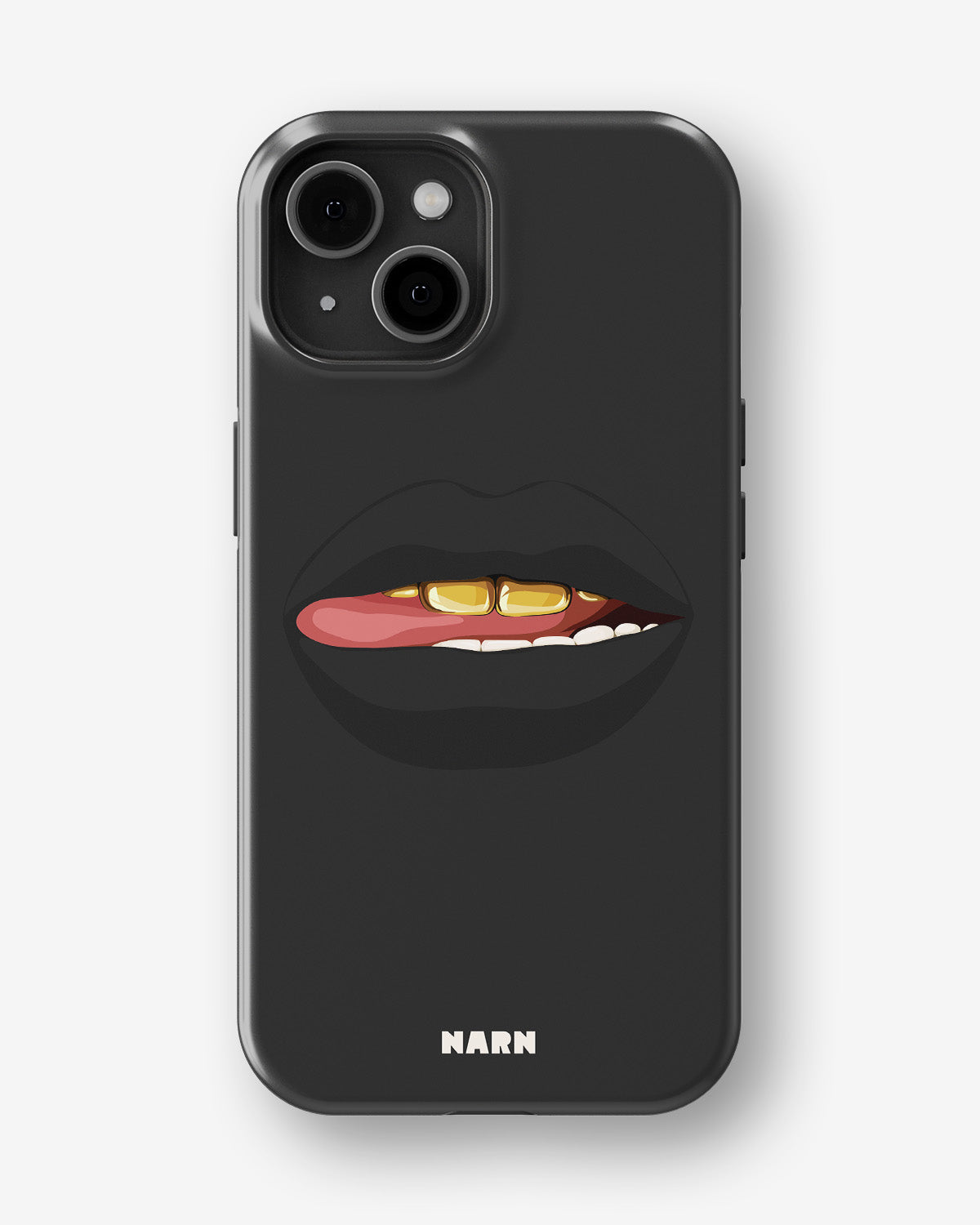 iPhone 15 Plus Tough Case – Golden Lips - View 1