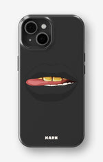 iPhone 15 Plus Tough Case – Golden Lips - View 1