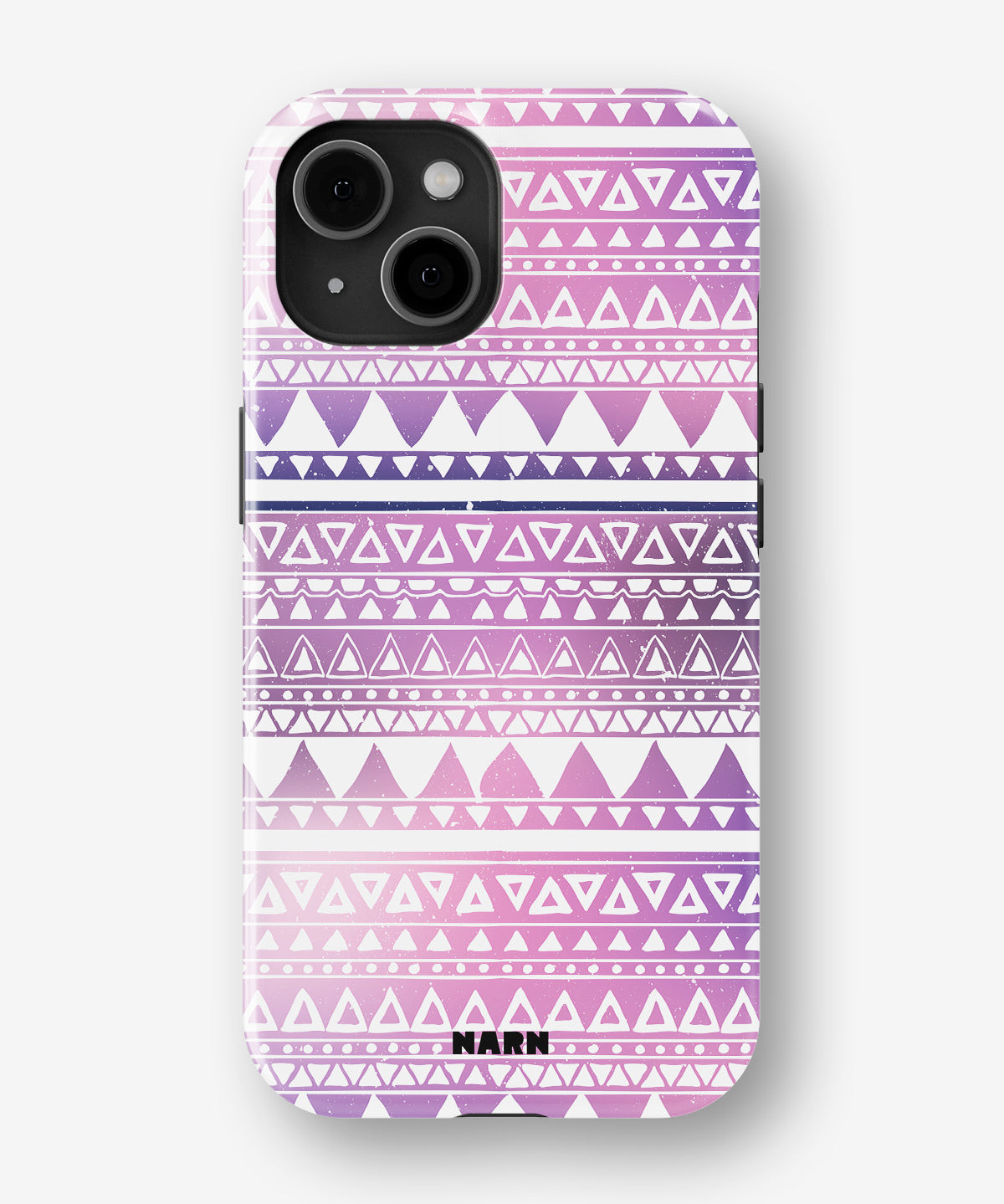 iPhone 15 Plus Tough Case – Purple Aztec - View 1