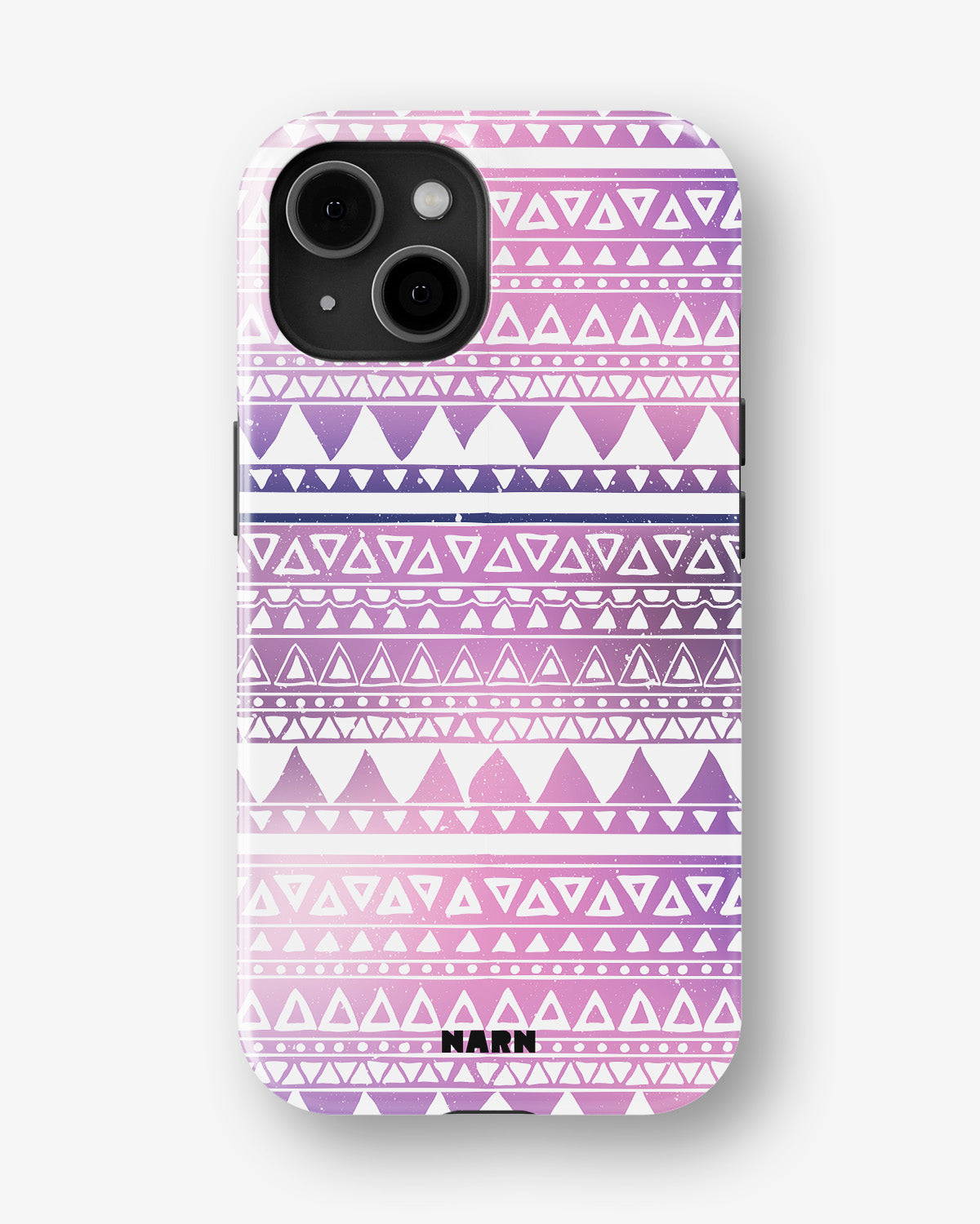 iPhone 15 Plus Tough Case – Purple Aztec - View 1