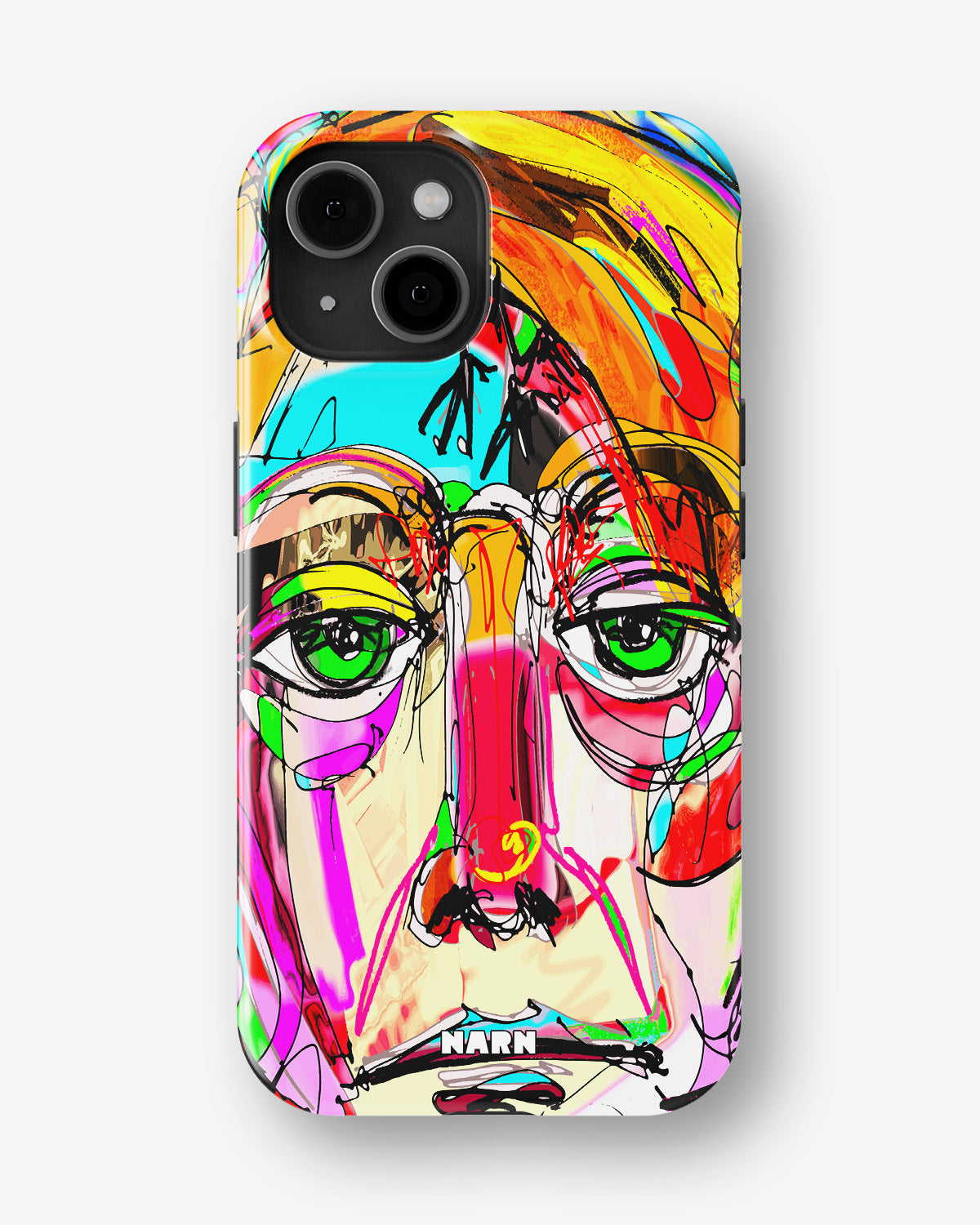 iPhone 15 Plus Tough Case – Abstract Portrait - View 1