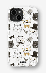 iPhone 15 Plus Tough Case – Cartoon Cats - View 1