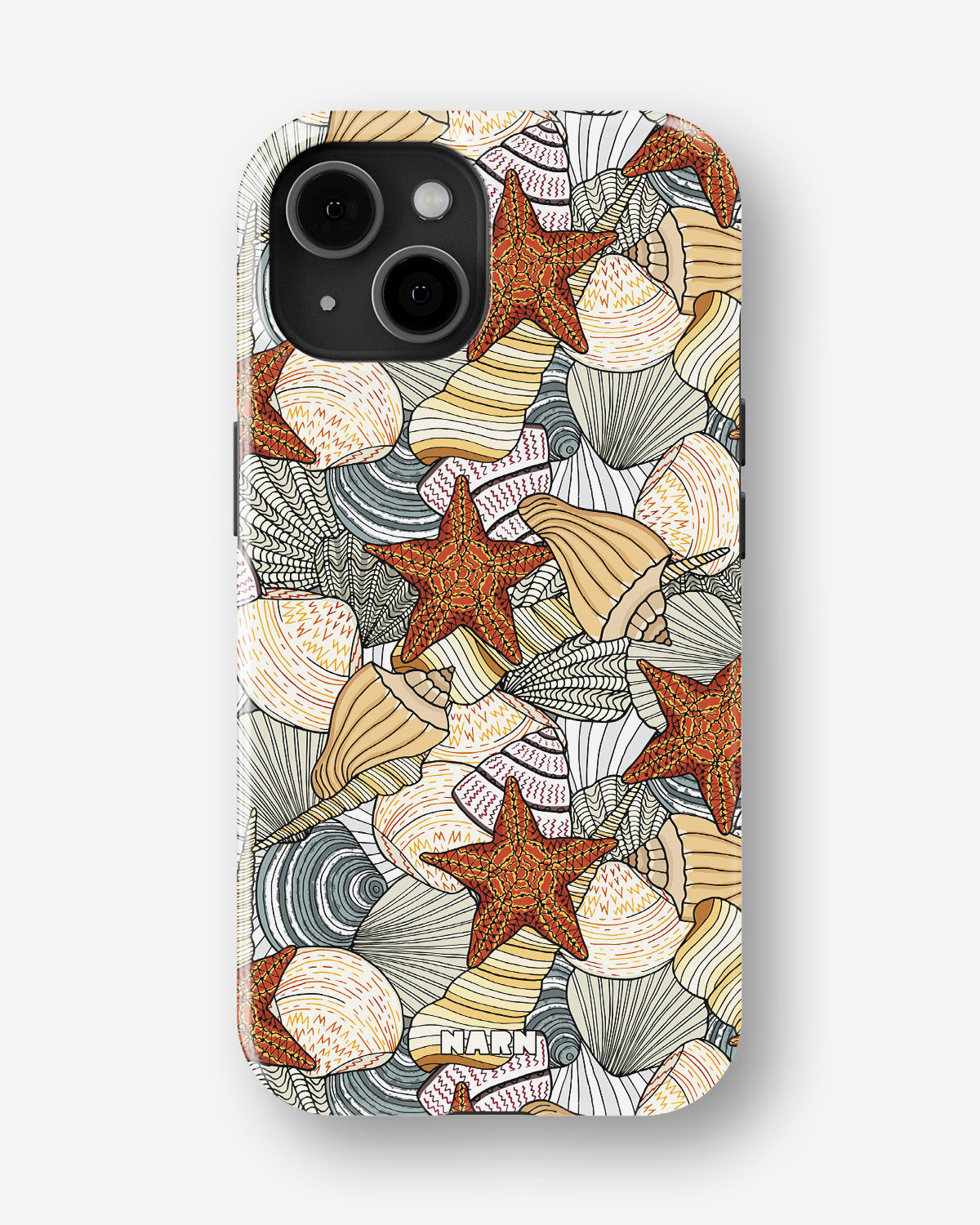 iPhone 15 Plus Tough Case – Sea Shells - View 1