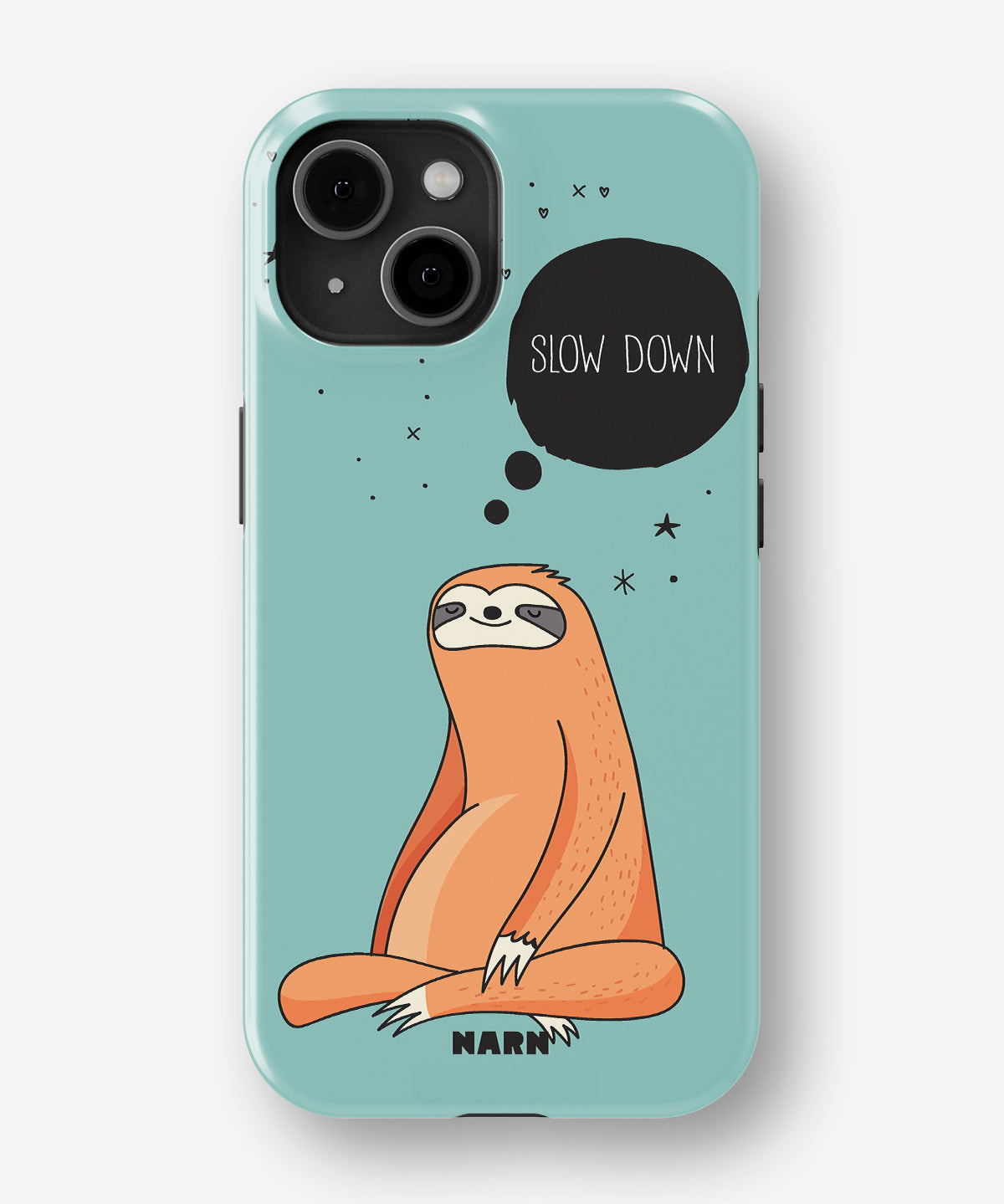 iPhone 15 Plus Tough Case – Slow Down Sloth - View 1