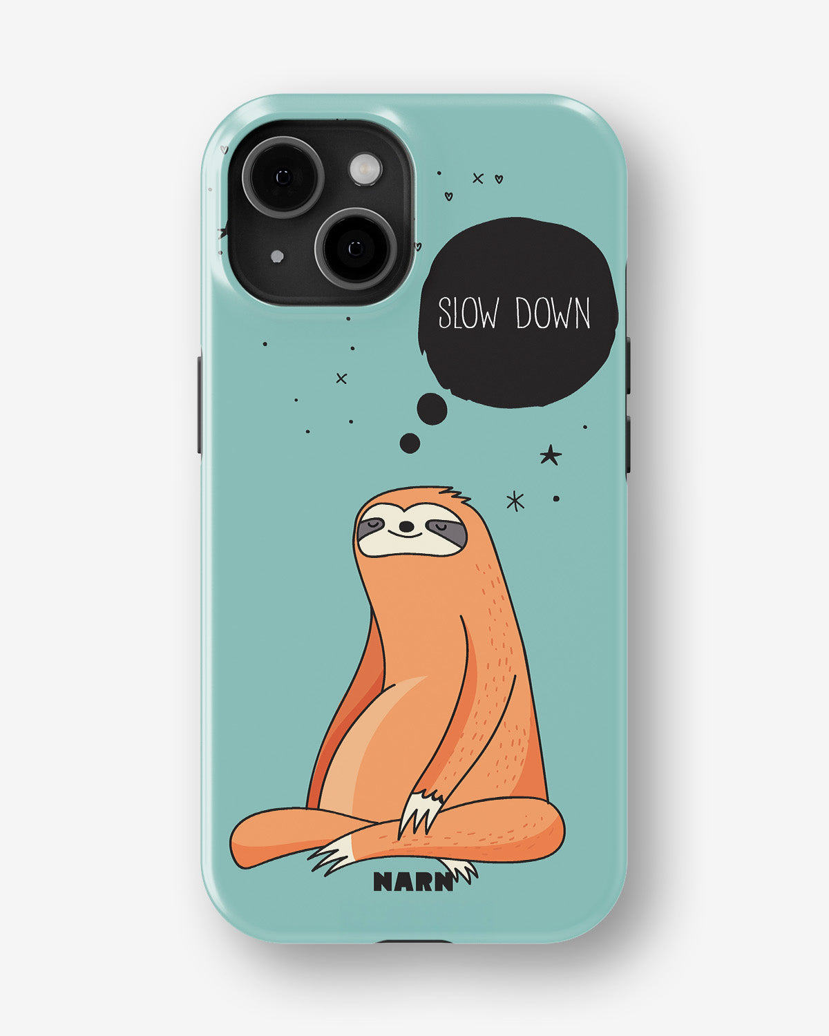 iPhone 15 Plus Tough Case – Slow Down Sloth - View 1