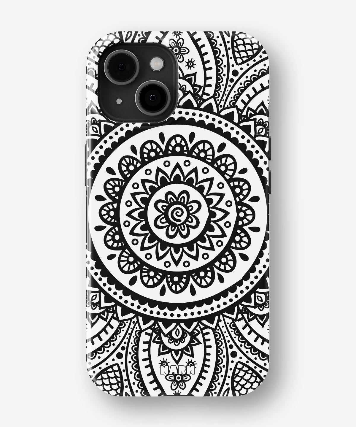iPhone 15 Plus Tough Case – Henna Mandala - View 1