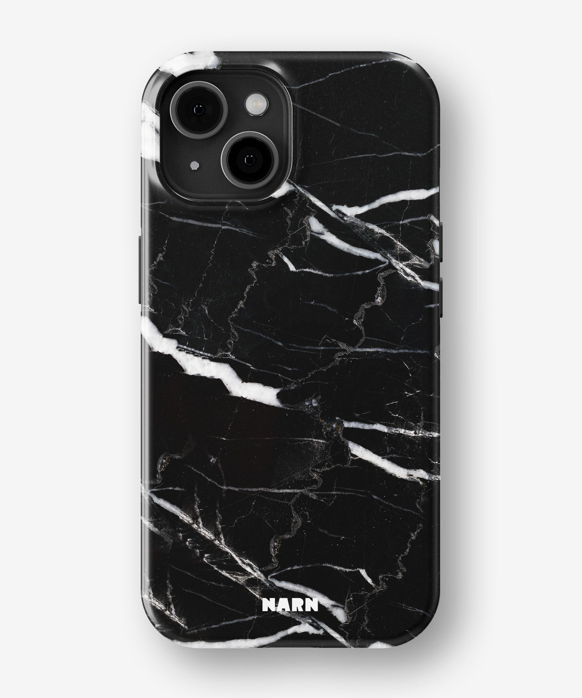 iPhone 15 Plus Tough Case – Black Marble - View 1