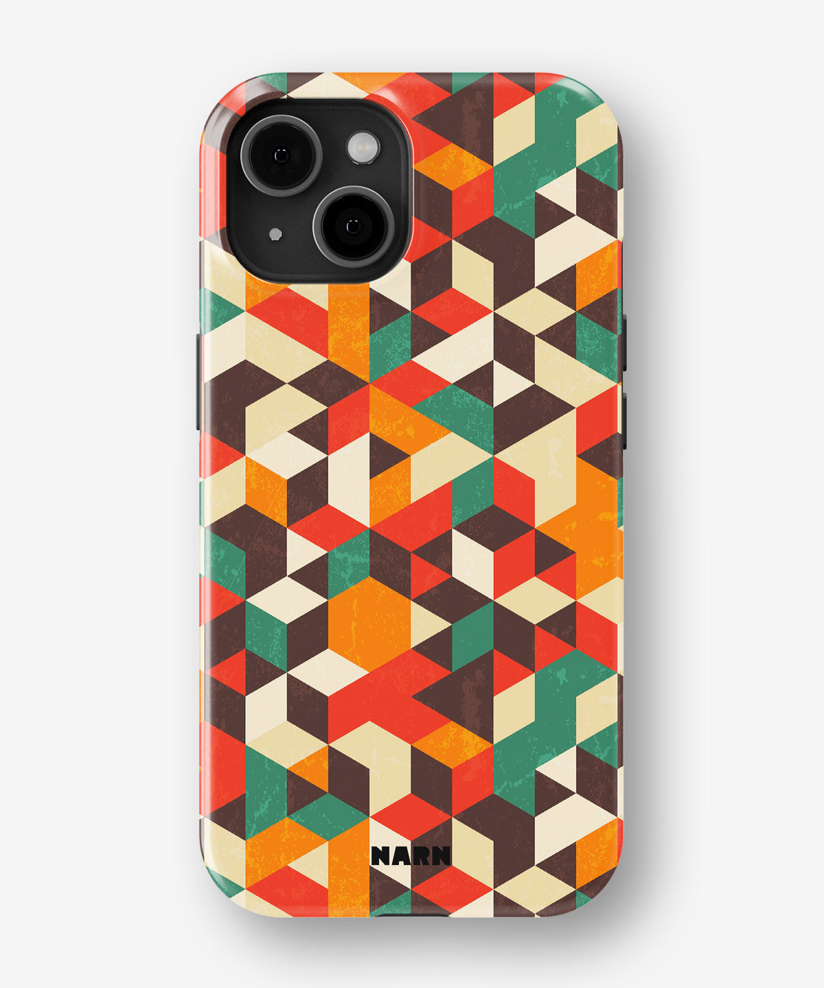 iPhone 15 Plus Tough Case – Retro Geometric - View 1