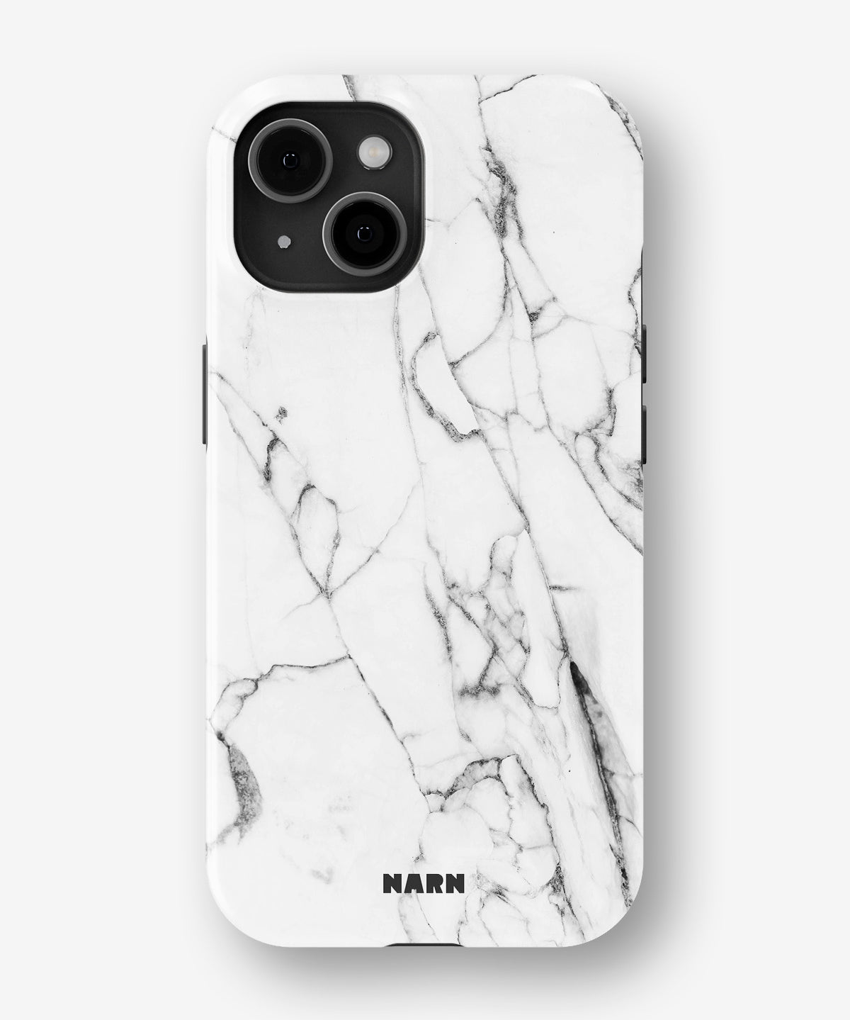 iPhone 15 Plus Tough Case – Milky Marble - View 1