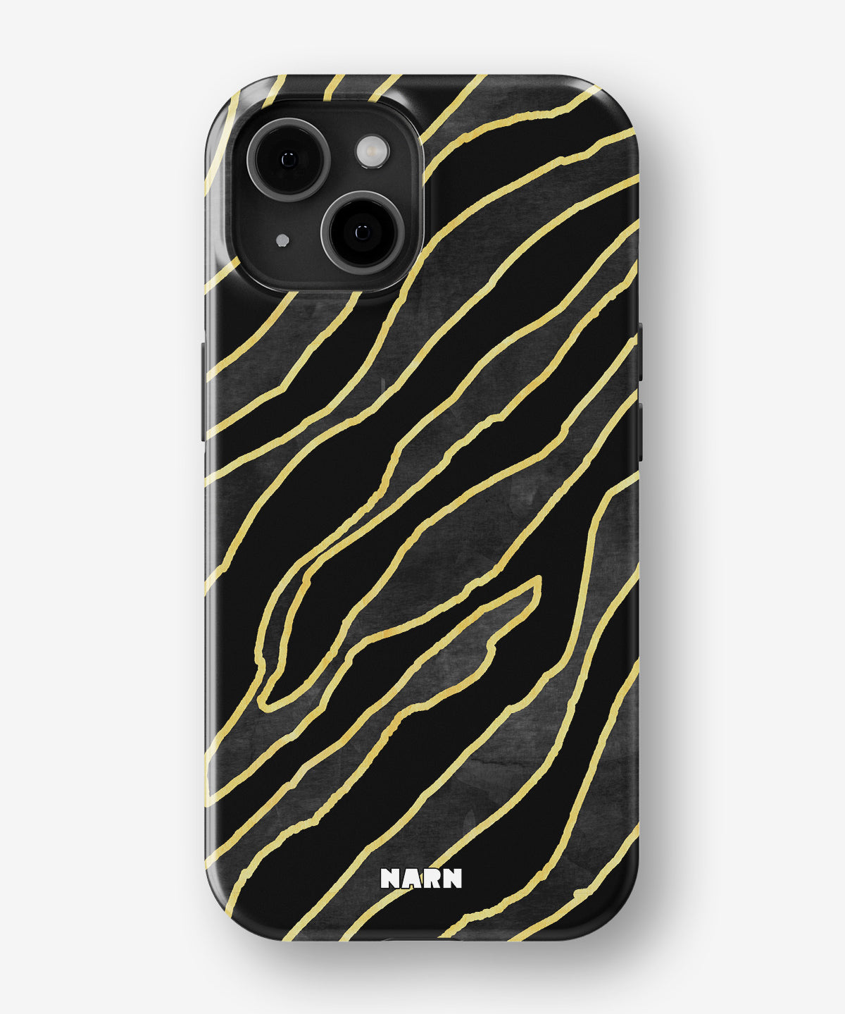 iPhone 15 Plus Tough Case – Golden Zebra - View 1