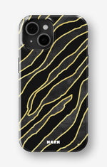 iPhone 15 Plus Tough Case – Golden Zebra - View 1