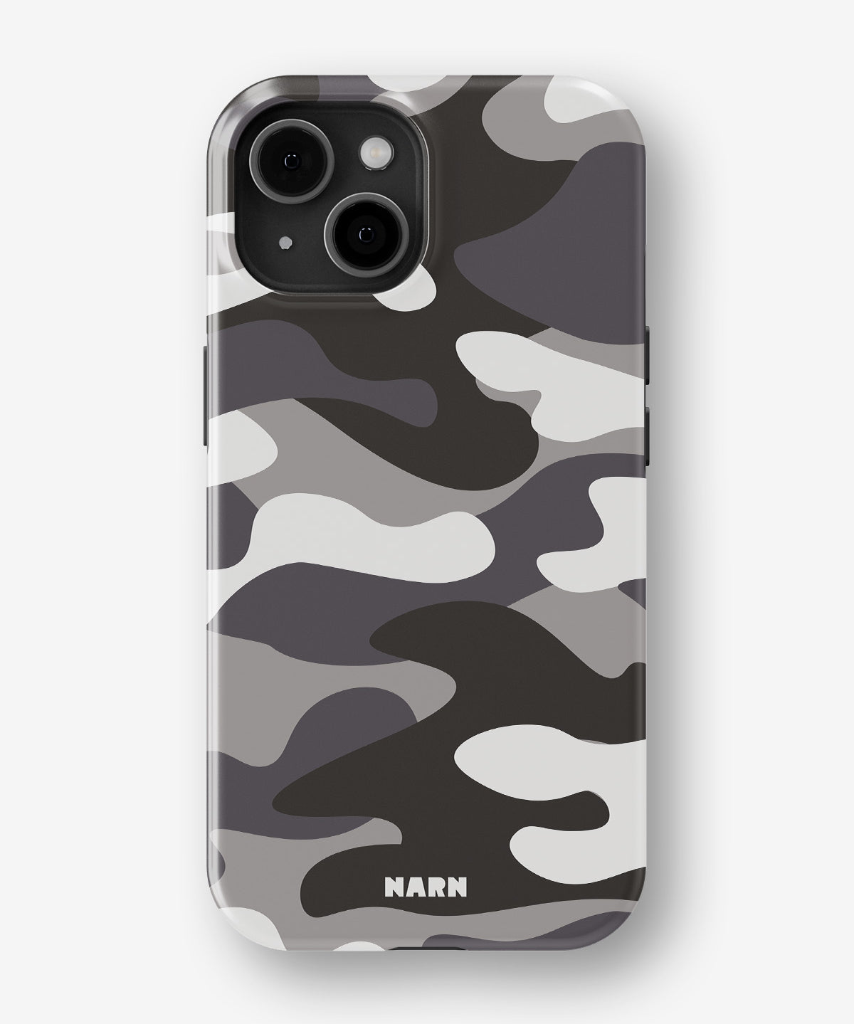 iPhone 15 Plus Tough Case – Grey Camo - View 1