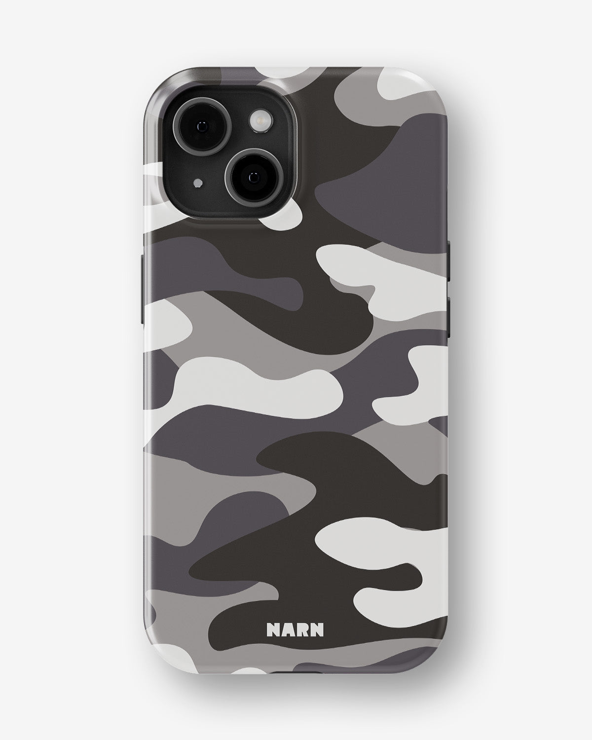 iPhone 15 Plus Tough Case – Grey Camo - View 1
