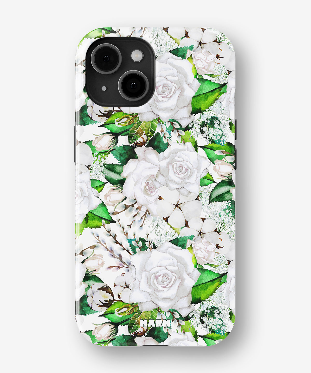 iPhone 15 Plus Tough Case – White Bloom - View 1