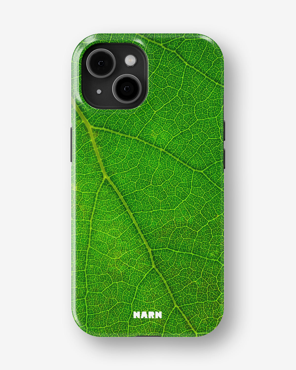 iPhone 15 Plus Tough Case – Green Leafy - View 1