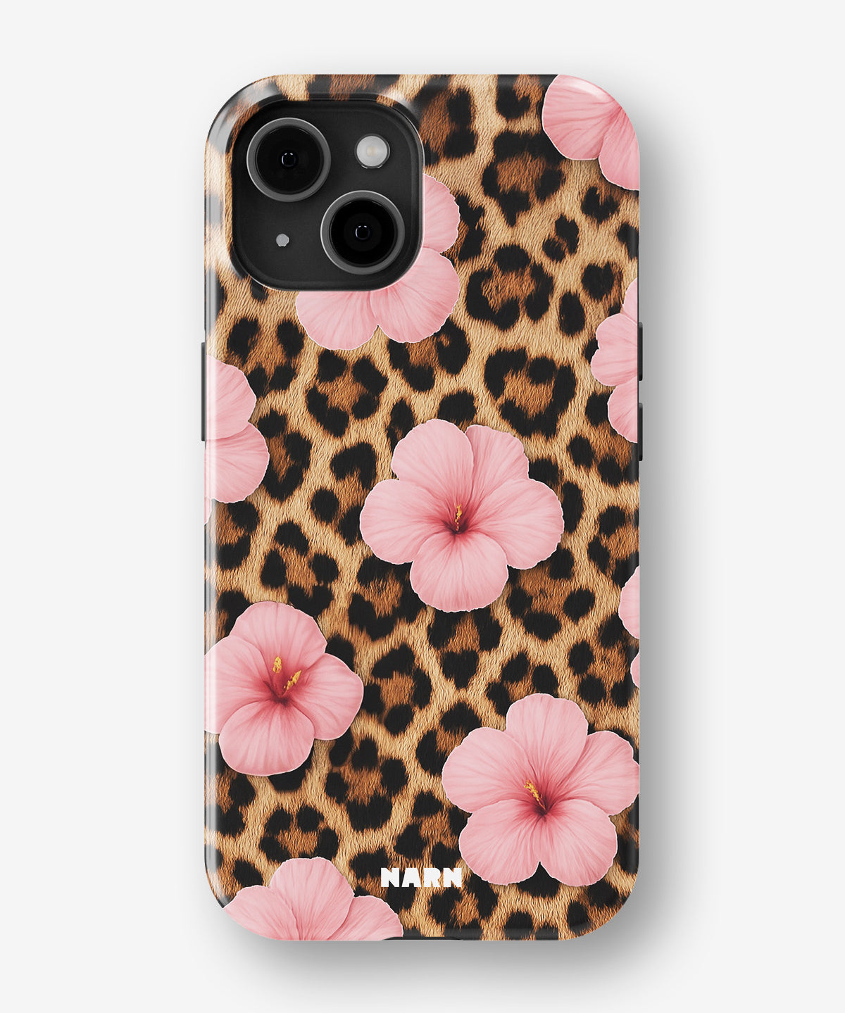 iPhone 15 Plus Tough Case – Leopard Flower - View 1