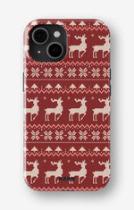 iPhone 15 Plus Tough Case – Reindeer Knit - View 1