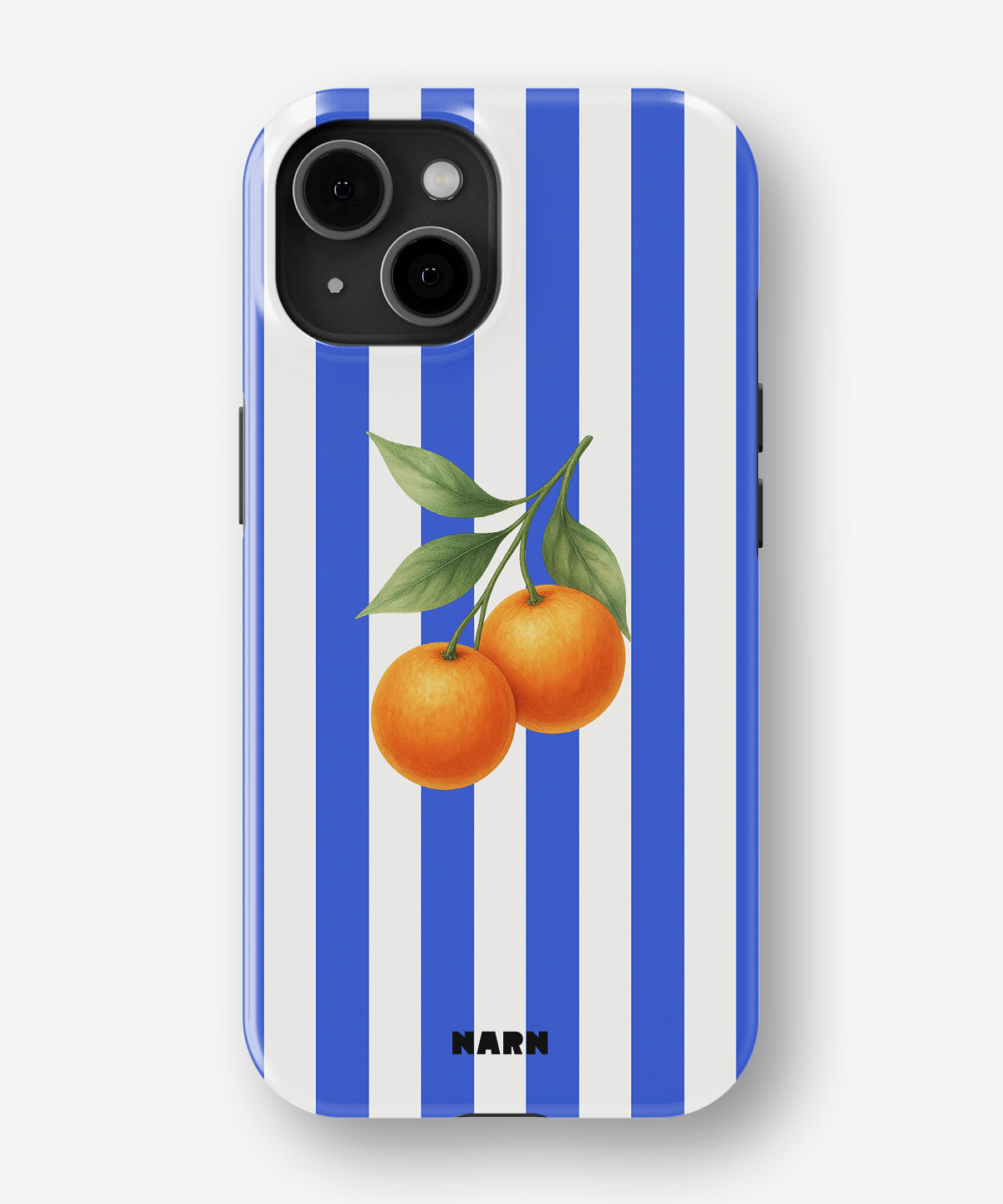 iPhone 15 Plus Tough Case – Orange Stripes - View 1