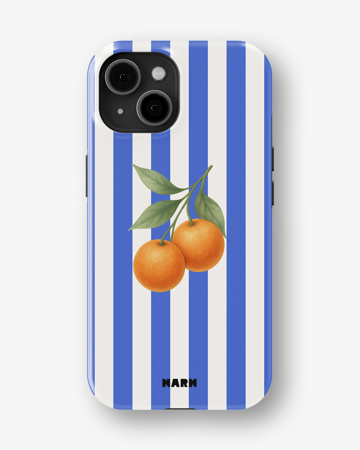 iPhone 15 Plus Tough Case – Orange Stripes - View 1