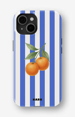 iPhone 15 Plus Tough Case – Orange Stripes - View 1