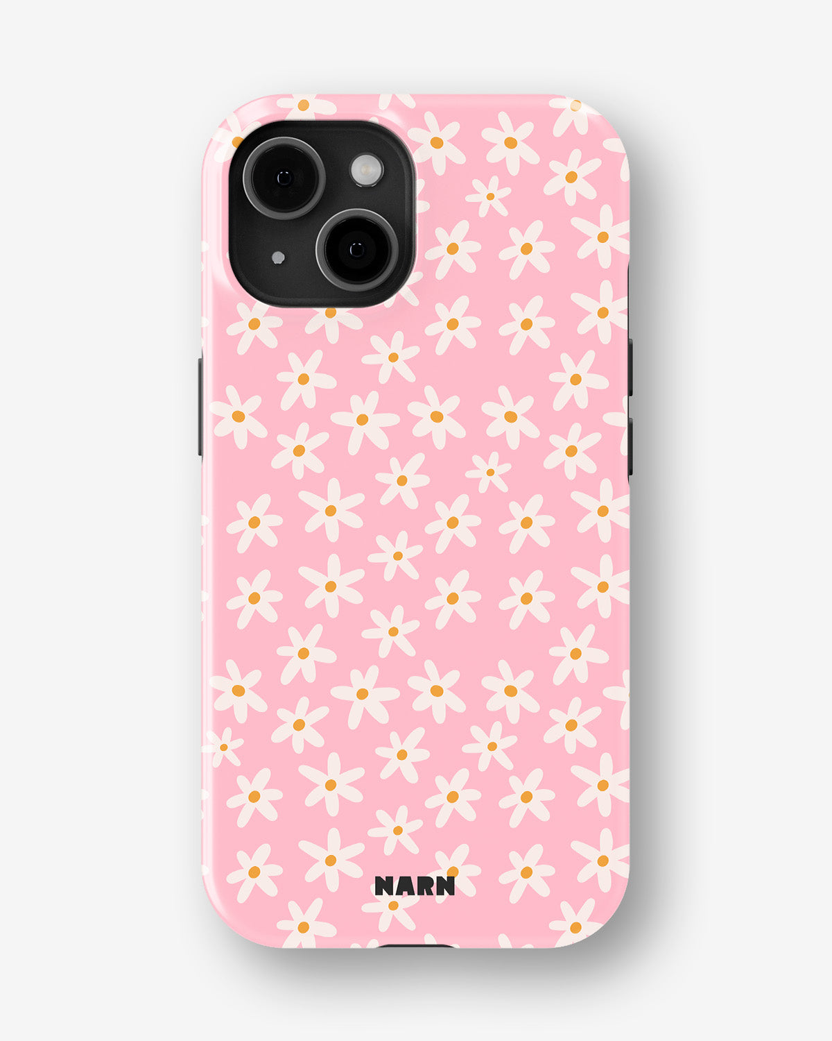 iPhone 15 Plus Tough Case – Pink Daisy - View 1