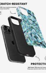 iPhone 15 Plus Tough Case – Green Crystals - View 2