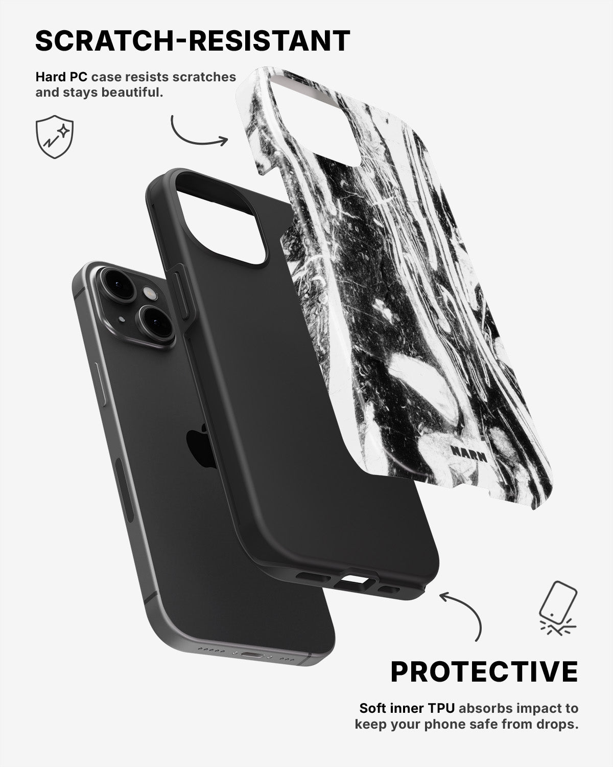 iPhone 15 Plus Tough Case – Liquid Obsidian - View 2