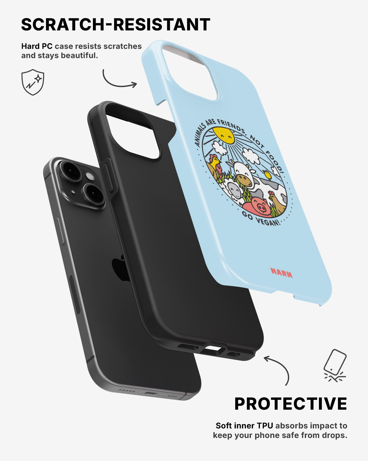 iPhone 15 Plus Tough Case – Friends, Not Food - View 2