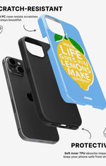 iPhone 15 Plus Tough Case – Lemon Quote - View 2