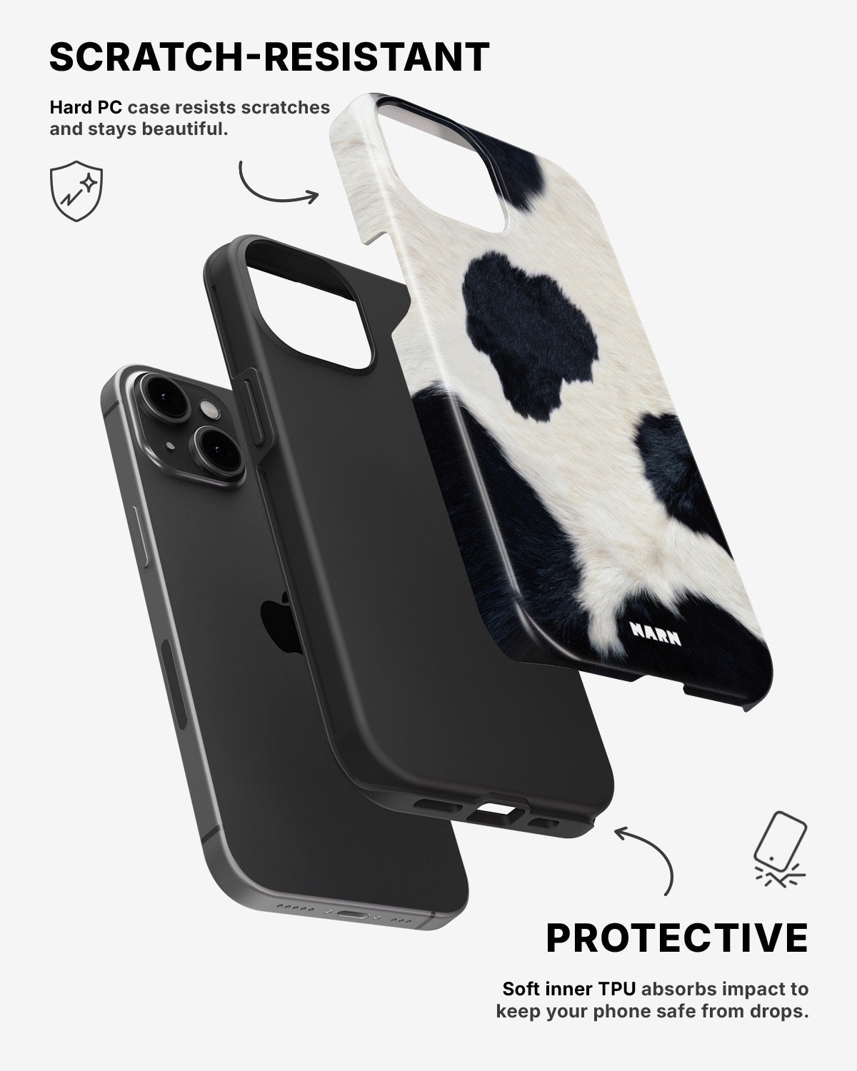 iPhone 15 Plus Tough Case – Cow Skin - View 2
