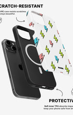 iPhone 15 Plus Tough Case – Lightning Bolts - View 2