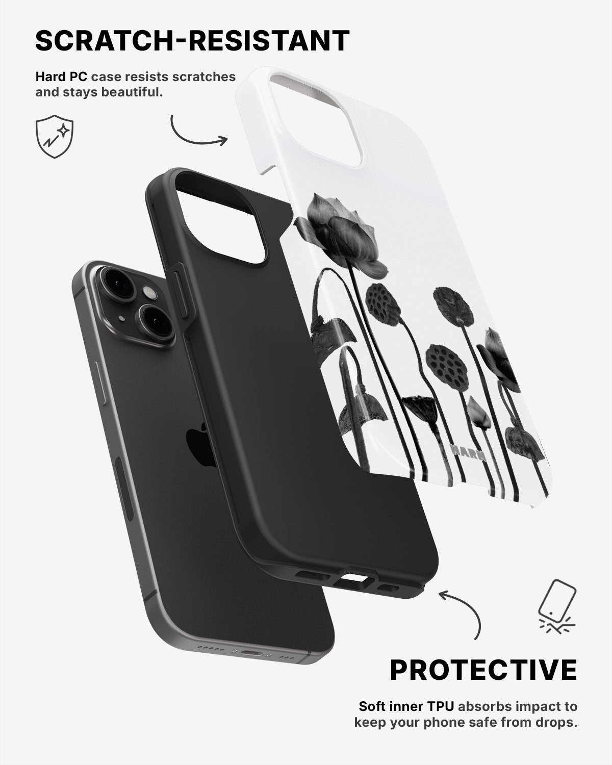 iPhone 15 Plus Tough Case – Lotus Blooms - View 2