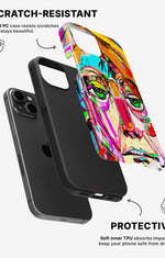 iPhone 15 Plus Tough Case – Abstract Portrait - View 2