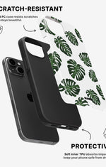 iPhone 15 Plus Tough Case – Monstera Pattern - View 2