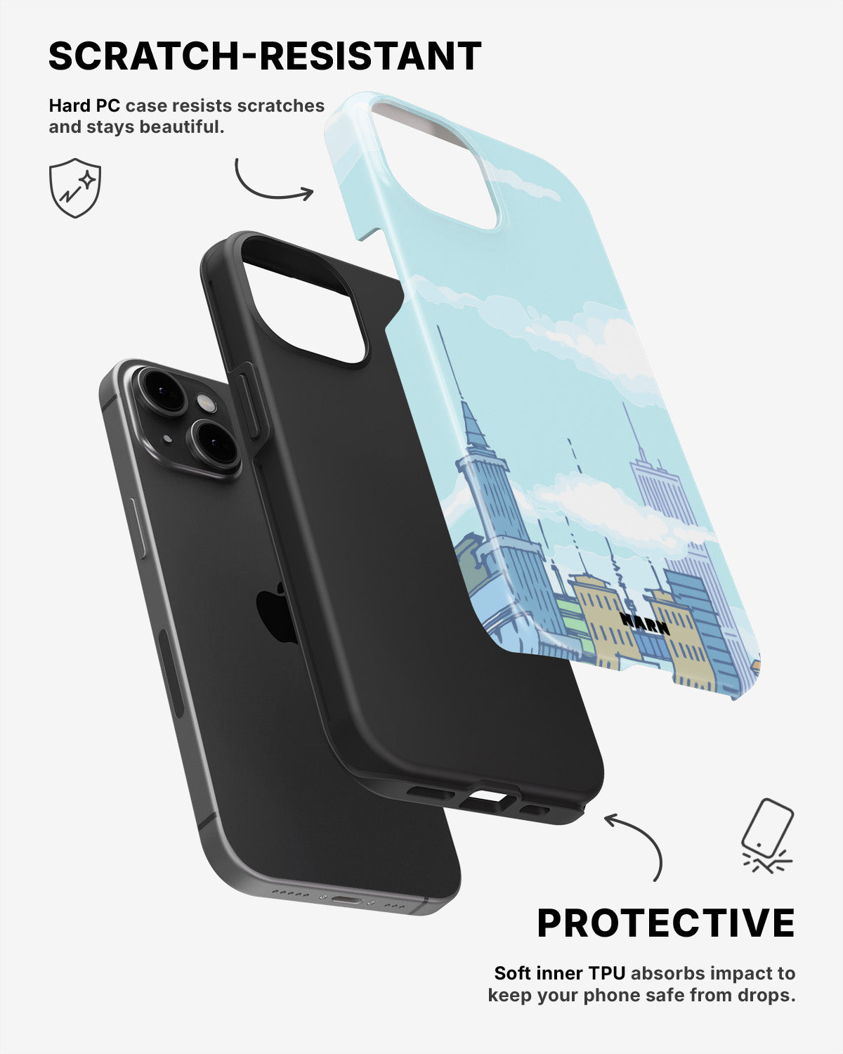 iPhone 15 Plus Tough Case – Skyline - View 2