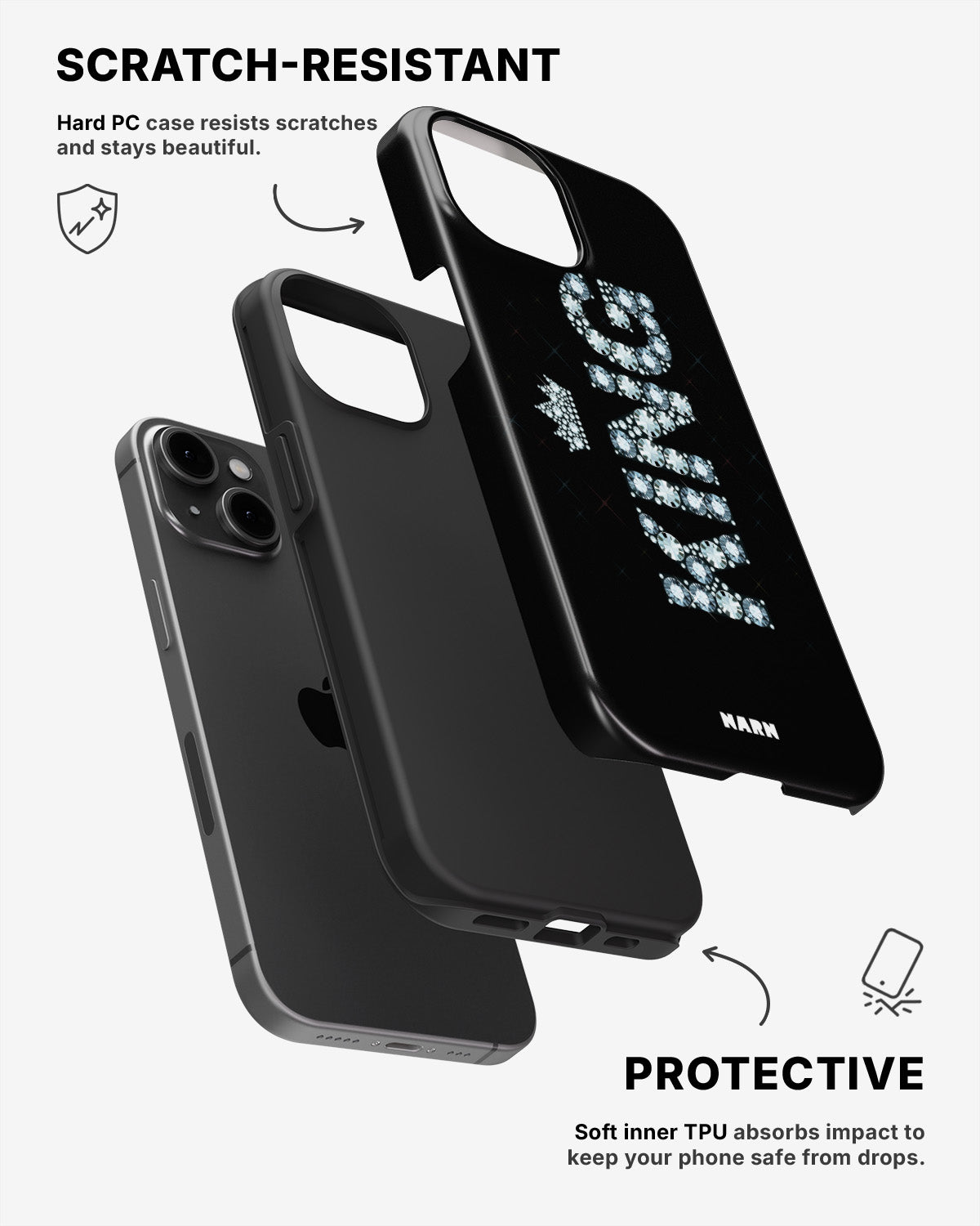 iPhone 15 Plus Tough Case – King - View 2